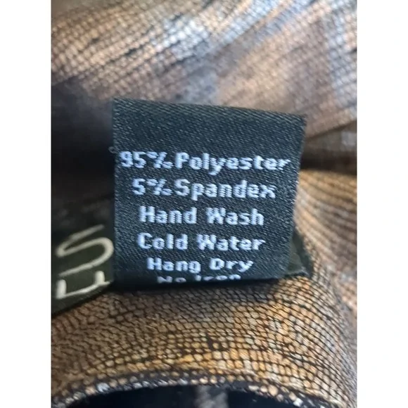 Clara Sun Woo Liquid Leather Jacket Full Zip Sz Large Brown Black - Picture 13 of 13